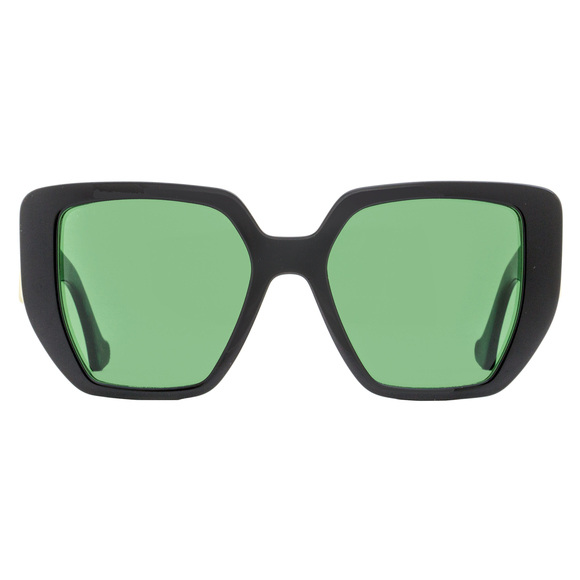 Gucci Geometric Sunglasses GG0956S 001 Black/Green 54mm 956 - Picture 2 of 3